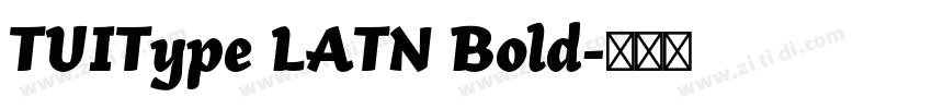TUIType LATN Bold字体转换